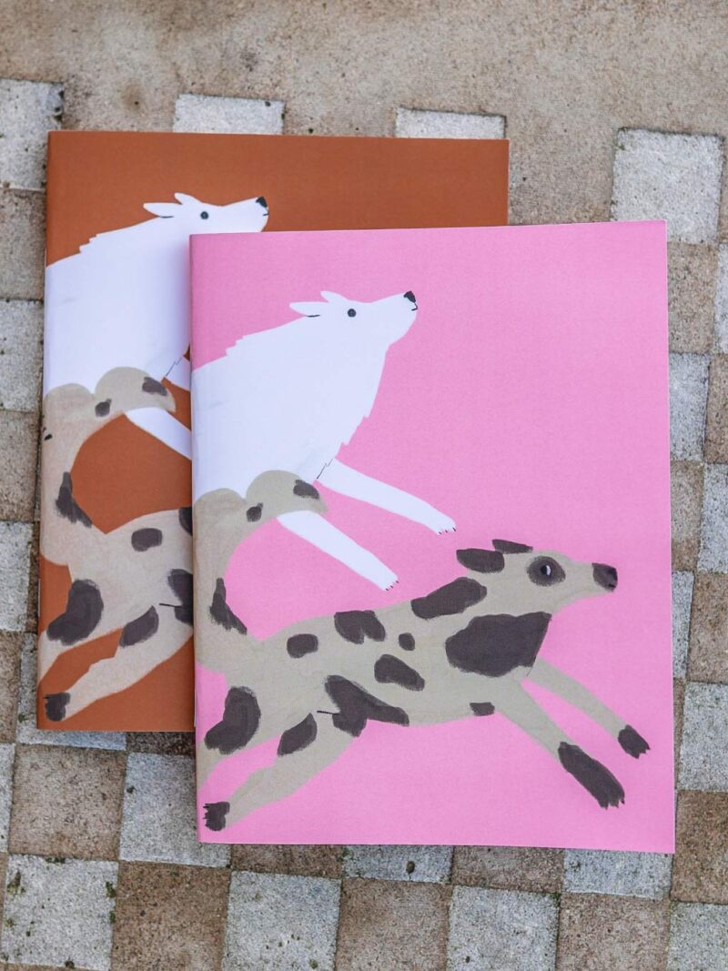 týdenní diář / ilustrace běžící pejsci