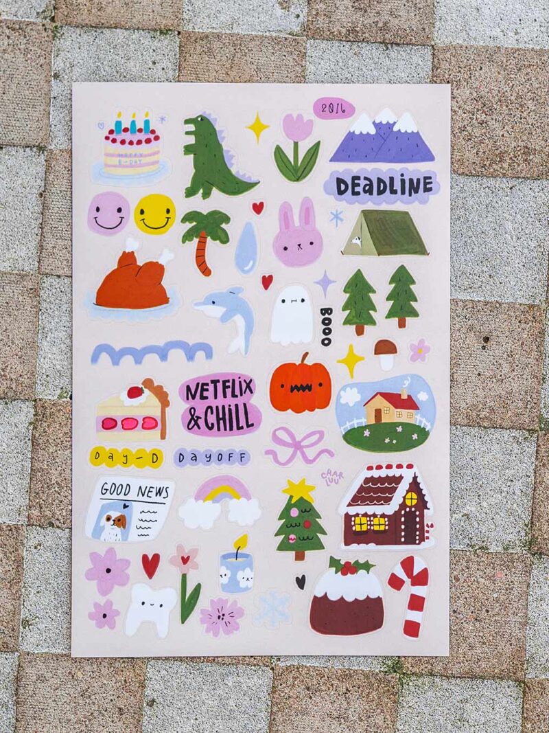 samolepkový arch / diary