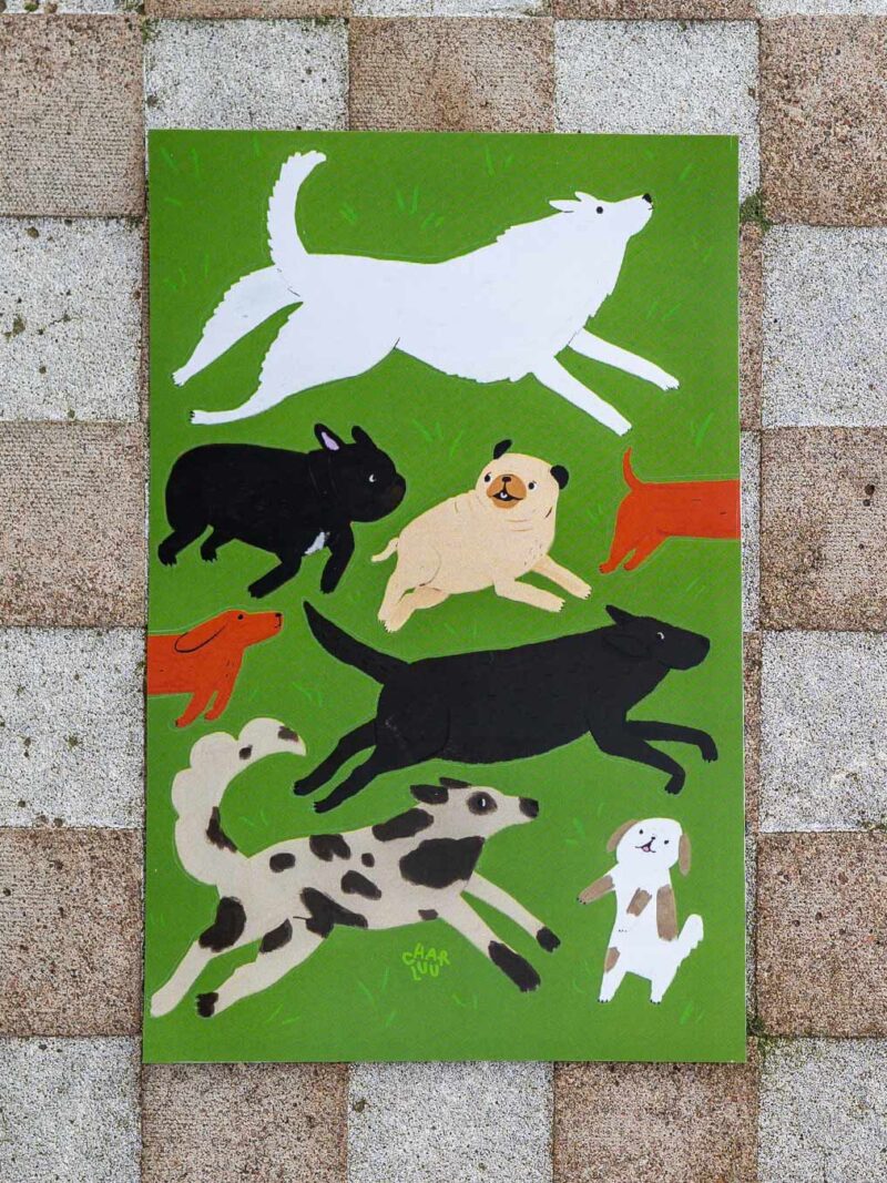 samolepkový arch / pejsci