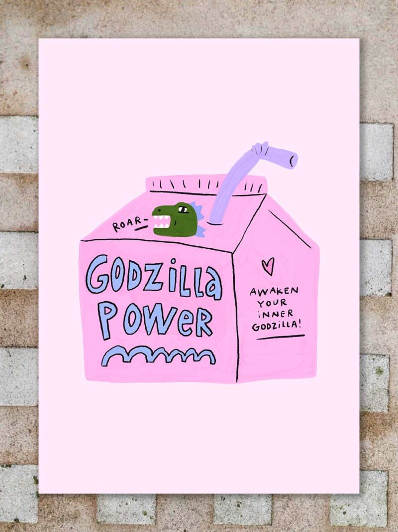 Plakát A3 / Godzilla power