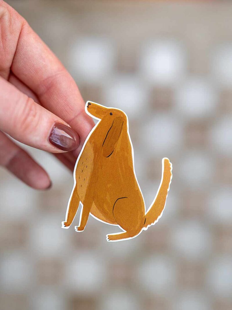 samolepka / sedící pejsek