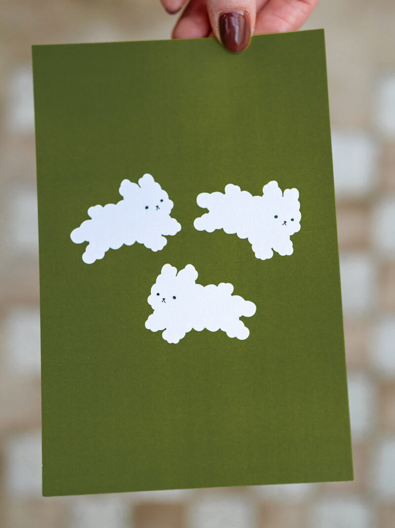 pohlednice / bílý pejsci