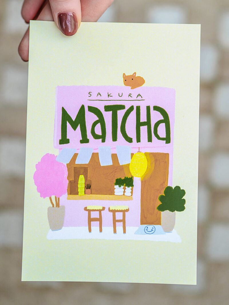 pohlednice / sakura matcha