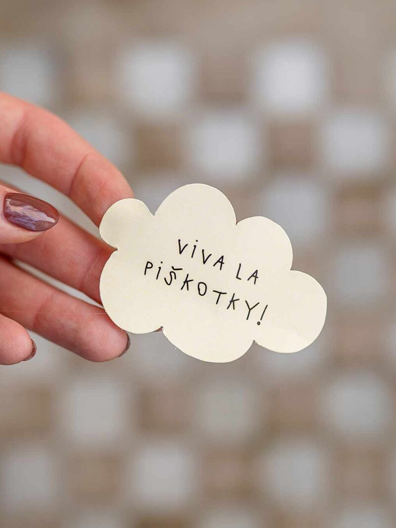 samolepka / viva la piškotky